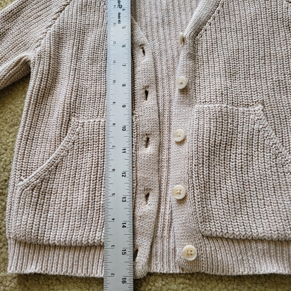 kids Cream Knit Cardigan Sweater 4y - Picture 3 of 8